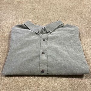 5XLT Winston grey 3/4 sleeved button up shirt